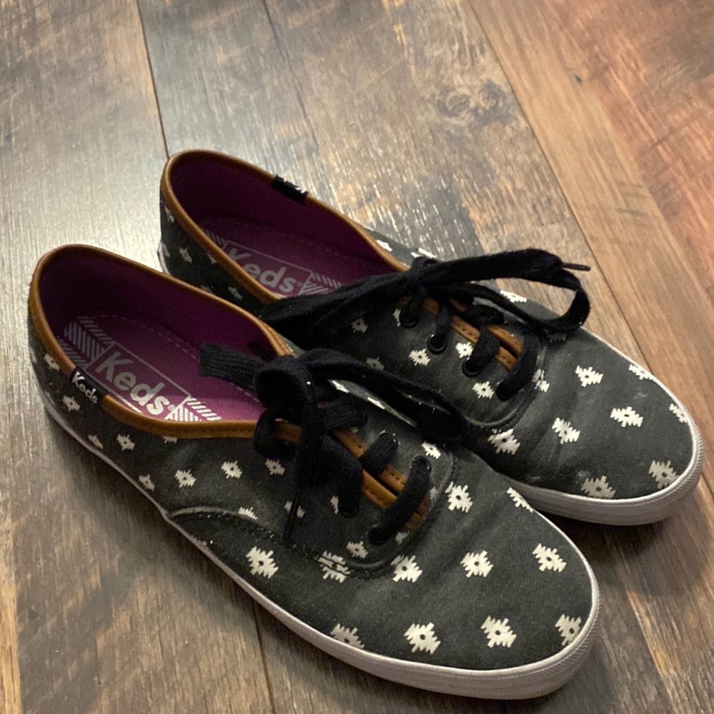 Black and white Aztec print Keds size 6.5
